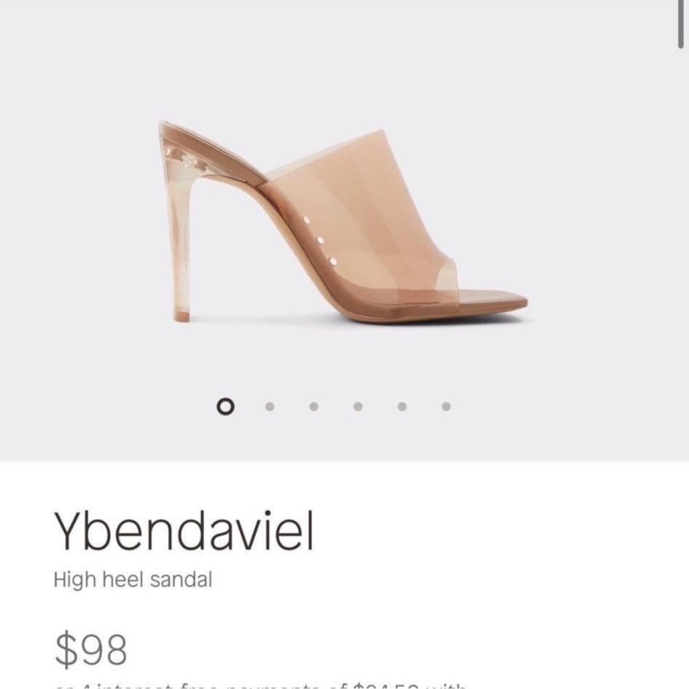 Also nude heels ybendaviel clear strap block heel